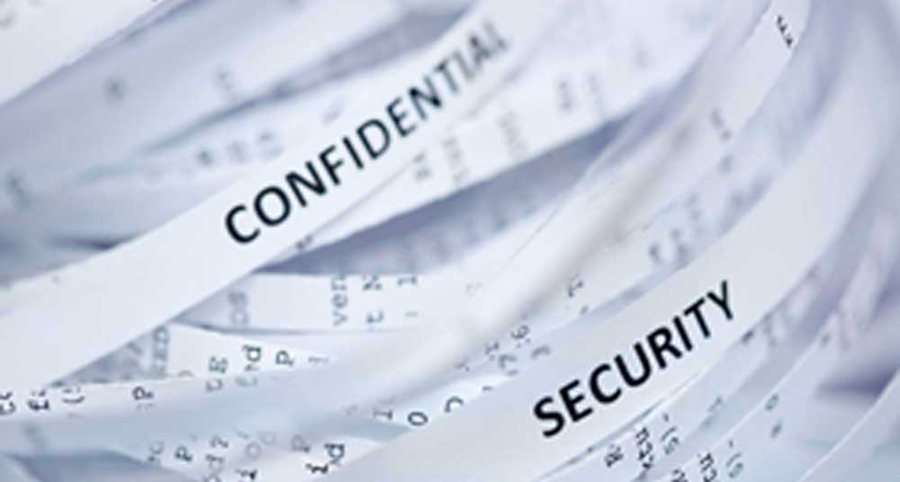 pile of paper confidential security