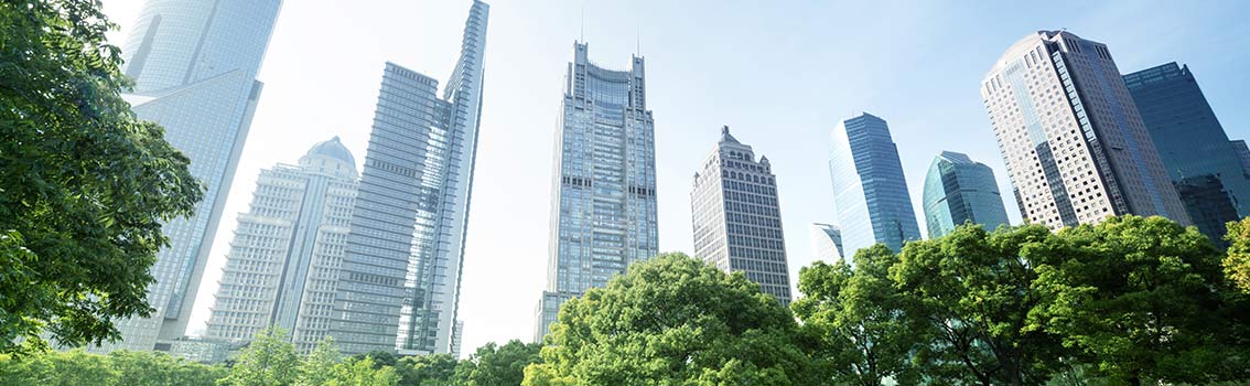 Scyscrapers seen from below